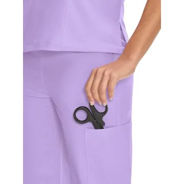 COZYFIT Medical Scrubs Set for Women - V-Neck & Pants with Pockets