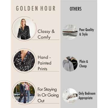 Floral Silk Satin Pajamas Set for Women