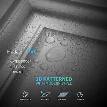 Art3d Argent Silver PVC Ceiling Tiles (12-Pack)