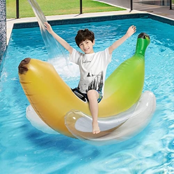 Sloosh Inflatable Banana Pool Float for Summer Fun and Games
