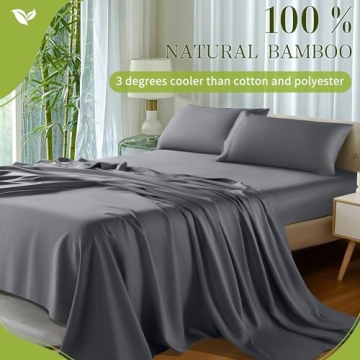 Shilucheng Bamboo Cooling Sheets - 4pc Queen Set