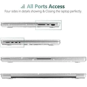 DONGKE for M4 MacBook Pro 16 inch Case 2024-2021 A3403 A3186 M3 A2991 M2 A2780 M1 A2485 Pro Max Chip with Touch ID, Plastic Hard Shell Case with Keyboard Cover & Screen Protector, Sparkly Clear