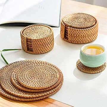 Handcrafted Rattan Coasters | Eco-Friendly & Stylish Home Decor
