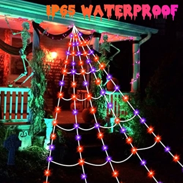Light Up Your Halloween with Giant Spider Web Lights