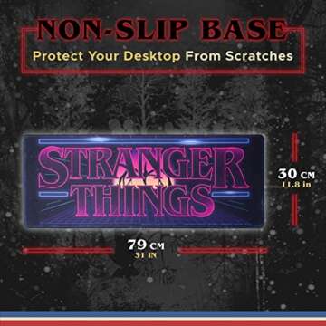 Stranger Things Retro Arcade Logo Desk Mat | Officially Licensed Stranger Things Merchandise | Extra Large Mouse Pad | Horror Movie Merchandise