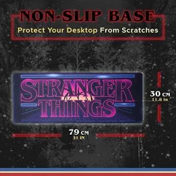 Stranger Things Retro Arcade Logo Desk Mat | Officially Licensed Stranger Things Merchandise | Extra Large Mouse Pad | Horror Movie Merchandise
