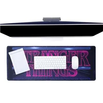 Stranger Things Retro Arcade Logo Desk Mat | Officially Licensed Stranger Things Merchandise | Extra Large Mouse Pad | Horror Movie Merchandise