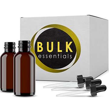 Glass Bottles for Essential Oils - 9 Pack 30 ml Refillable Empty Amber Bottle with Dropper and Cap ?...