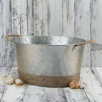 Twine Galvanized Ice Metal Beverage Tub - 4.5 Gallons