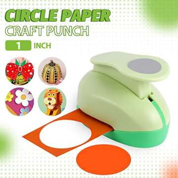 UCEC 1 Inch Circle Punch - Ideal for Card Making, Scrapbooking & Crafts