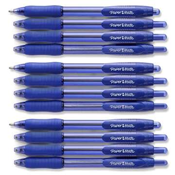 Paper Mate Profile Retractable Ballpoint Pens, Bold Point (1.4mm), Blue, 12 Count
