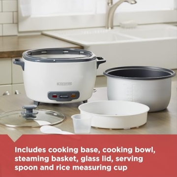 BLACK+DECKER 6-Cup Rice Cooker for Easy Meal Prep