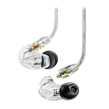 Shure SE215-CL Sound Isolating In Ear Stereo Earphones (Clear) with 3 Pairs of Triple Flange Sleeves...