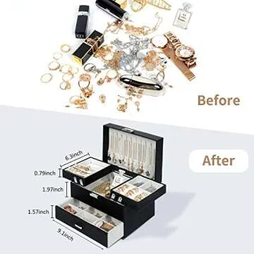 Dajasan Jewelry Organizer Box for Women - Elegant Storage Solution
