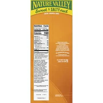 Nature Valley Sweet & Salty Peanut Chewy Granola Bars Bulk 30 Count, 36 oz Box, No Artificial Flavor...