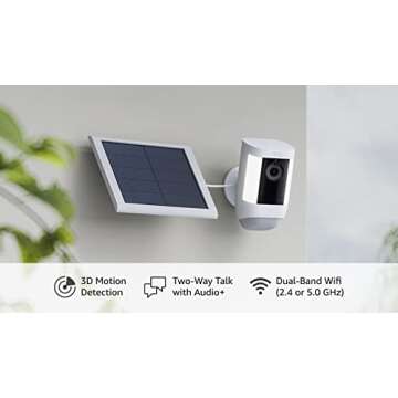 Ring Spotlight Cam Pro, Solar | 3D Motion Detection, Two-Way Talk with Audio+, and Dual-Band Wifi (2022 release) - White