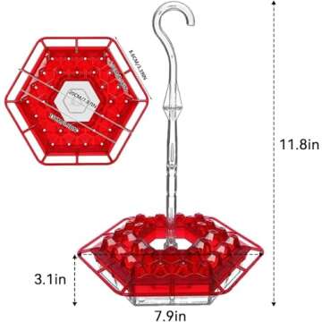 Shirem Hummingbird Feeder with Ant Moat & 30 Ports