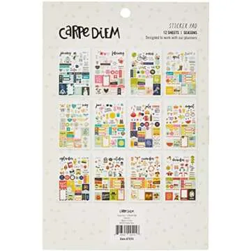 Carpe Diem 7974 Planner Essentials Seasons Sticker Tablet – Fun & Creative Organization
