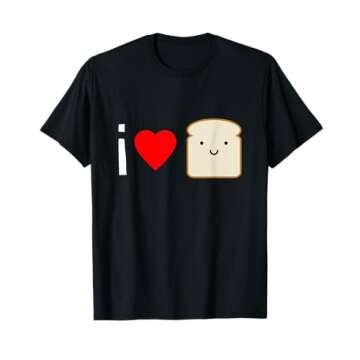 Adorable I Love Bread Shirt - Kawaii Bread Lover Gift T-Shirt