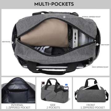 14 inch Small Gym Bag - Mini Duffel for Sports & Travel
