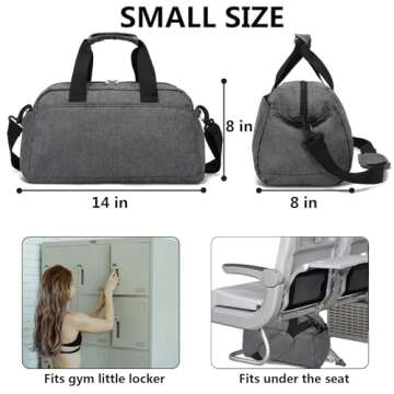 14-inch Small Gym Bag for Women & Men - Lightweight Carry On