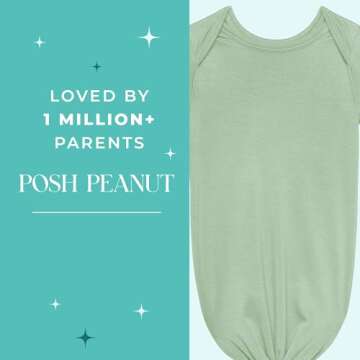 Posh Peanut Unisex Infant Gown - Soft Bamboo Baby Clothes