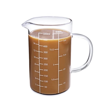 Versatile 77L Borosilicate Glass Measuring Cup Perfect for Cooking