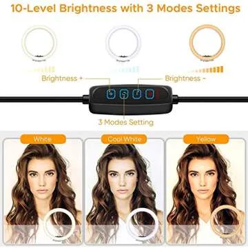 LED Selfie Ring Light with Tripod and Phone Holder