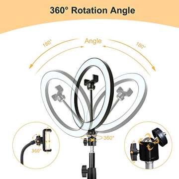 LED Selfie Ring Light with Tripod and Phone Holder
