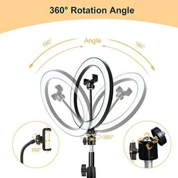 LED Selfie Ring Light with Tripod and Phone Holder