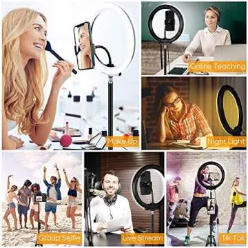 LED Selfie Ring Light with Tripod and Phone Holder