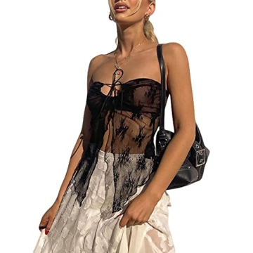 WPNAKS Women Sexy Strapless Tube Top Y2K Summer Style