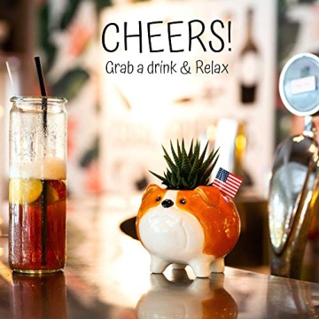 Handmade Bulldog Succulent Planter - Unique Gift Idea