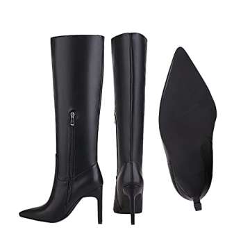 Sun Gurg Knee High Boots: Chic Stiletto Heels for Women