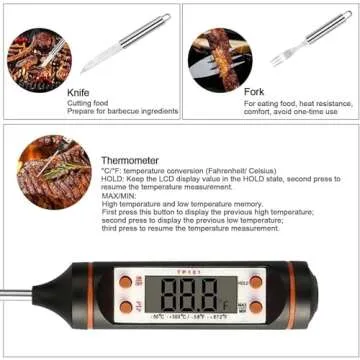 Engraved BBQ Grill Set - BBQ Gift - Grill Set - Deluxe Grill Set -34-Piece Stainless Steel Barbecue Grilling Accessories with Aluminum Storage Case - Complete Outdoor Grill Kit for Dad- Gift for Men