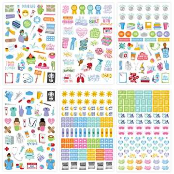 Healthcare Heroes Planner Stickers - Uplifting Icons for All