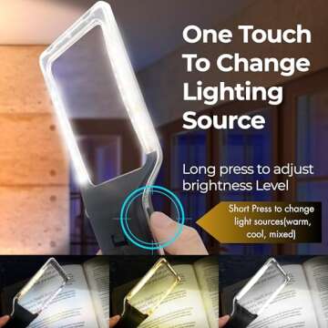 MAGNIPROS Patented 6X Large Magnifying Glass with Light | 3 Color Light Modes | Anti-Glare Lens & St...