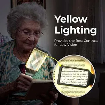 MAGNIPROS Patented 6X Large Magnifying Glass with Light | 3 Color Light Modes | Anti-Glare Lens & Stepless Dimmable LEDs | Perfect for Reading Fine Print & Inspection - Ideal for Seniors & Low Vision