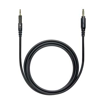 Audio-Technica M Series Remastered ATH-M60x Closed-Back On-Ear Dynamic Monitor Headphones with Detachable Cables, Black