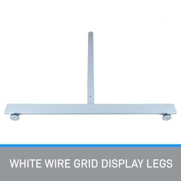 SSWBasics White Wire Grid Display Legs - Set of 2 (For use with any existing 2’W grid or slat grid...