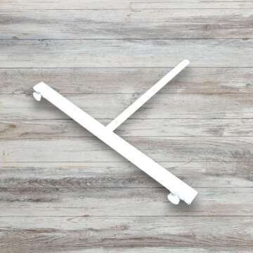 SSWBasics White Wire Grid Display Legs - Set of 2 (For use with any existing 2’W grid or slat grid panels)