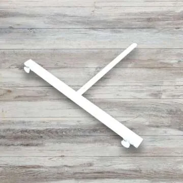 SSWBasics White Wire Grid Display Legs - Set of 2 (For use with any existing 2’W grid or slat grid panels)