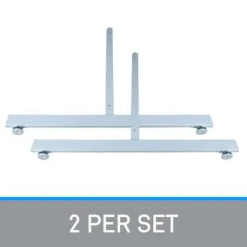 SSWBasics White Wire Grid Display Legs - Set of 2 (For use with any existing 2’W grid or slat grid panels)