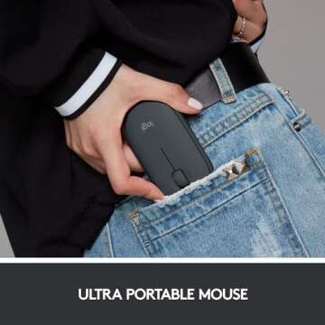 Logitech Pebble i345 Wireless Mouse - Sleek Design for iPad