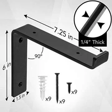 Heavy-Duty Shelf Brackets for Sturdy Open Shelving