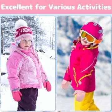 Olreco Toddler Snow Gloves Toddler Mittens 18-24 Months Infant Mittens Baby Mittens 6-12 Months Baby Gloves Baby Winter Mittens