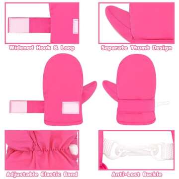 Olreco Toddler Snow Gloves Toddler Mittens 18-24 Months Infant Mittens Baby Mittens 6-12 Months Baby Gloves Baby Winter Mittens