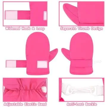Olreco Toddler Snow Gloves Toddler Mittens 18-24 Months Infant Mittens Baby Mittens 6-12 Months Baby Gloves Baby Winter Mittens