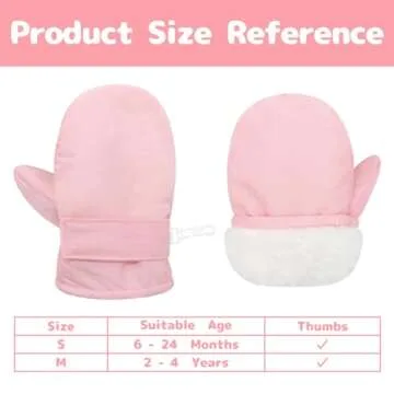 Olreco Toddler Snow Gloves Toddler Mittens 18-24 Months Infant Mittens Baby Mittens 6-12 Months Baby Gloves Baby Winter Mittens