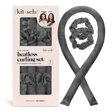 Kitsch Satin Heatless Curling Set - Ultimate Overnight Hair Curls